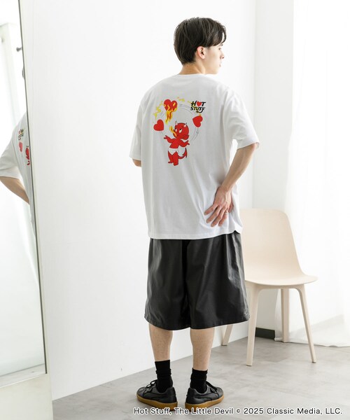 SENSE OF PLACE by URBAN RESEARCH(センスオブプレイスバイアーバンリサーチ)の「『別注』HOT STUFF×SENSE OF PLACE プリントTシャツ A(Tシャツ/カットソー・メンズ・WHITE/CHARCOAL/YELLOW・M/L)」の11枚目の写真