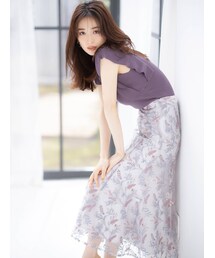 MERCURYDUO | チュール刺繍フレアスカート(スカート)