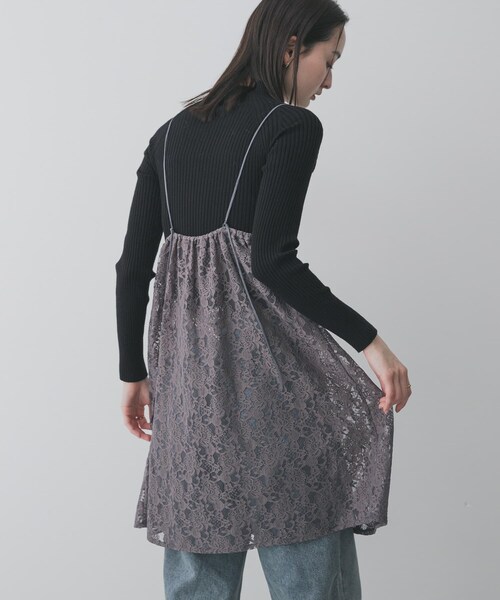 SENSE OF PLACE by URBAN RESEARCH(センスオブプレイスバイアーバンリサーチ)の「レースキャミチュニック(キャミソール・レディース・IVORY/GRAY/BLACK・One)」の19枚目の写真