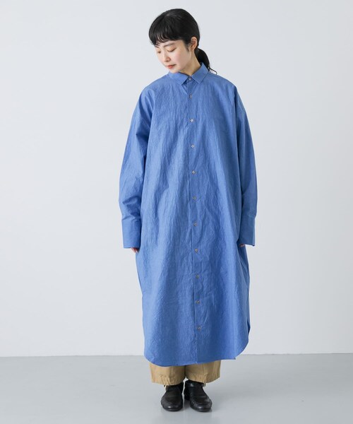 かぐれ（カグレ）の「ワイドシャツワンピース（ワンピース・レディース・BLUE/L/BEIGE・Free）」の20枚目の写真