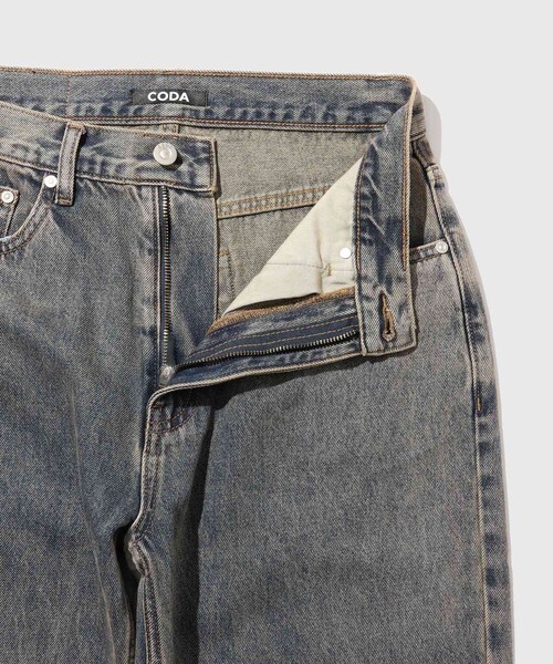 ADAM ET ROPE'（アダムエロペ）の「【CODA/コーダ】ACID WASHED DISTRESSED EXTENDED CUT FLARED JEANS（デニムパンツ・メンズ・ブルー系・0/1/2）」の6枚目の写真
