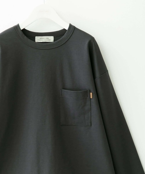 URBAN RESEARCH Sonny Label（アーバンリサーチサニーレーベル）の「ポンチポケット付ロングスリーブTシャツ（Tシャツ/カットソー・メンズ・ホワイト/グレージュ/チャコール/ブラック/ブルーグレー・M/L/XL）」の3枚目の写真