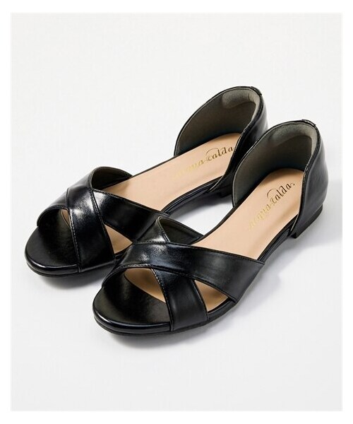 nissen（ニッセン）の「【ゆったり幅広】クロスデザインセパレートシューズ（低反発中敷）（ワイズ４Ｅ）（サンダル・メンズ・黒/シャンパンゴールド/シルバー・M=23.0~23.5cm/4E/L=24.0~24.5cm/4E/LL=25.0~25.5cm/4E/3L=26.0~26.5cm/4E）」の5枚目の写真