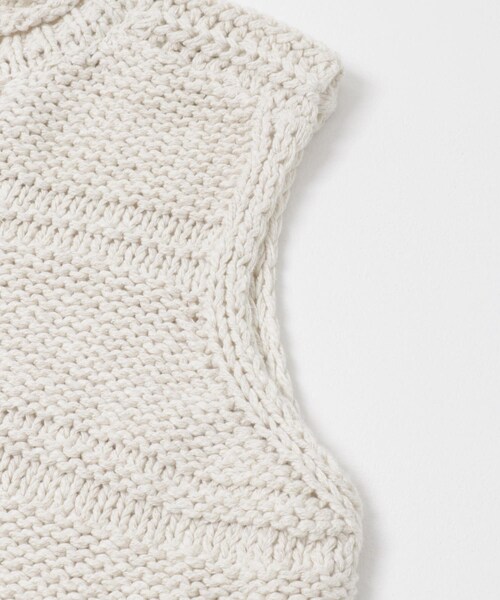 かぐれ（カグレ）の「2WAY綿麻ニットベスト（ベスト・レディース・IVORY/INK BLACK・Free）」の18枚目の写真