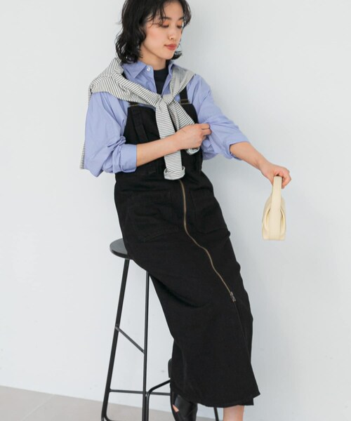 URBAN RESEARCH ROSSO（アーバンリサーチロッソ）の「『別注』Lee×ROSSO　ILINE SALOPETTE SKIRT（ワンピース・レディース・BLK ONEWASH/ONEWASH・S/M）」の13枚目の写真