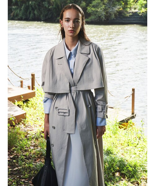 ELENDEEK（エレンディーク）の「2WAY TRENCH CT（トレンチコート・レディース・ライトグレー/ベージュ・01/02/F）」の12枚目の写真