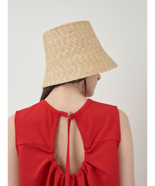ELENDEEK（エレンディーク）の「STRAW BLADE HAT（ハット・レディース・ブラック/ベージュ・F）」の4枚目の写真