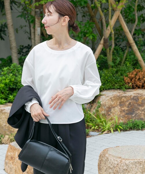 ITEMS URBANRESEARCH（アイテムズ アーバンリサーチ）の「『イージーケア』フレアトップス×パンツセット（セットアップ・レディース・BLK/L.BEG・FREE）」の7枚目の写真