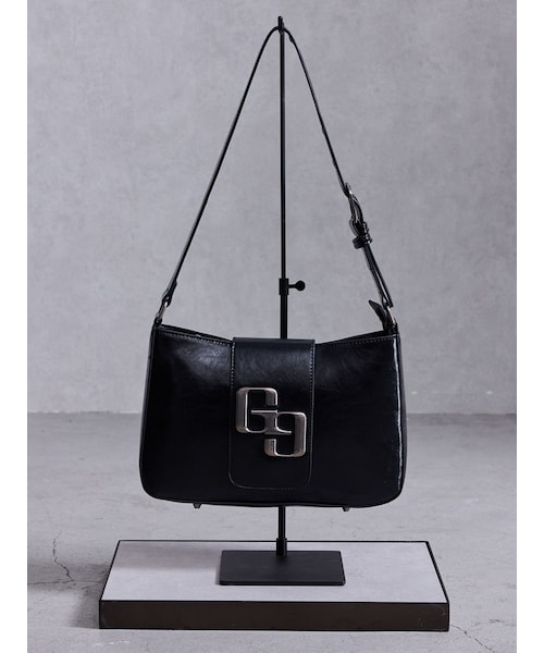 GYDA(ジェイダ)の「GGメタルワンハンドルBAG(ハンドバッグ・レディース・ブラック/パープル/ベージュ・F)」の2枚目の写真