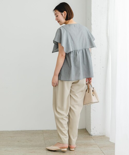 URBAN RESEARCH ROSSO（アーバンリサーチロッソ）の「『UR TECH』F by ROSSO　スクエアスリーブブラウス（シャツ/ブラウス・レディース・BLUE ST/GRAY/MINT/PINK/NAVY・FREE）」の12枚目の写真