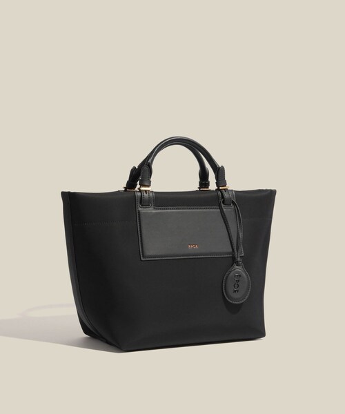 ROPE'（ロペ）の「【E'POR】【撥水加工・超軽量】 BOAT BAG Medium（トートバッグ・レディース・ブラック/キナリ・F）」の3枚目の写真