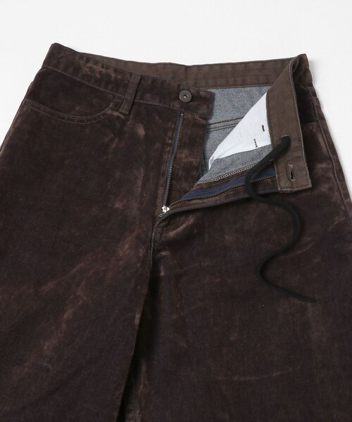 SENSE OF PLACE by URBAN RESEARCH（センスオブプレイスバイアーバンリサーチ）の「フロッキーワイドデニム（デニムパンツ・メンズ・BROWN/OLIVE・M/L）」の12枚目の写真