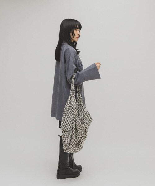 KBF(ケイビーエフ)の「2WAYビッグイージBAG(トートバッグ・レディース・IVORY/GREEN/IVORY2・One/one)」の9枚目の写真