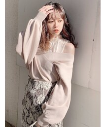 dazzlin | チュールレイヤードカシュクールニットⅡ(ニット/セーター)