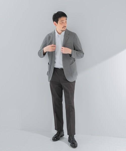 URBAN RESEARCH DOORS(アーバンリサーチドアーズ)の「『イージーケア/速乾』LIFE STYLE TAILOR メランジニットイージージャケット(テーラードジャケット・メンズ・GRAY/NAVY/BROWN・44/46/48/50)」の11枚目の写真