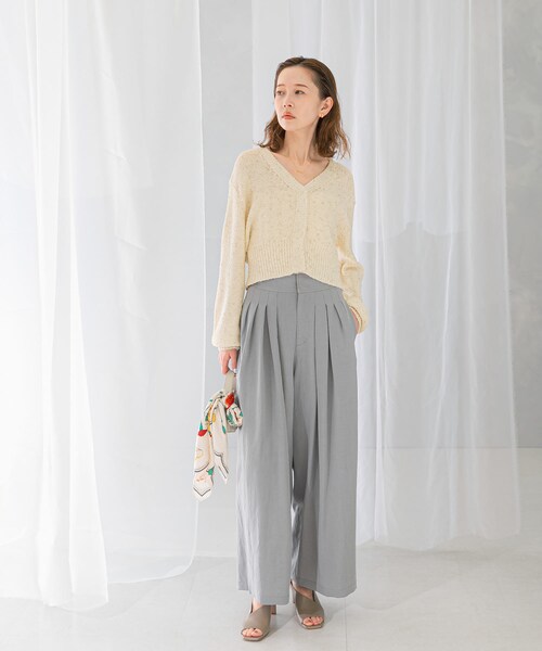 URBAN RESEARCH ROSSO（アーバンリサーチロッソ）の「ライトタックパンツ（その他パンツ・レディース・L.GRAY/OFF WHITE・36/38）」の21枚目の写真