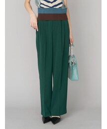 EVRIS | タックストレートカラーパンツ(スラックス)