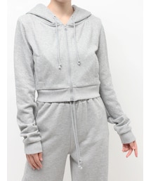 GYDA | GG chain glitter print shortパーカー(パーカー)