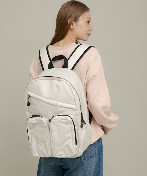 URBAN RESEARCH Sonny Label（アーバンリサーチサニーレーベル）の「グログランユースフルリュック（バックパック/リュック・レディース・エクリュ/ブラック・one）」の4枚目の写真