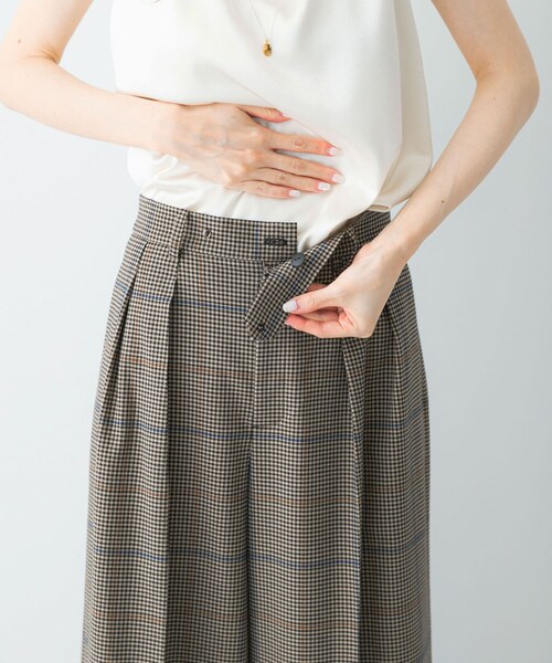 URBAN RESEARCH ROSSO（アーバンリサーチロッソ）の「チェックワイドスラックス（その他パンツ・レディース・BROWN CHK・36/38）」の10枚目の写真
