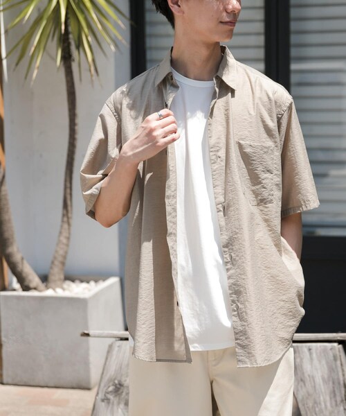 URBAN RESEARCH DOORS(アーバンリサーチドアーズ)の「FORK&SPOON Nylon Wool シャツ(シャツ/ブラウス・メンズ・BLACK/TAUPE・4/5)」の16枚目の写真