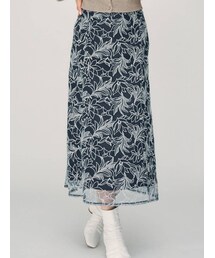 MERCURYDUO | メロンチュールエンブロイダリースカート(スカート)