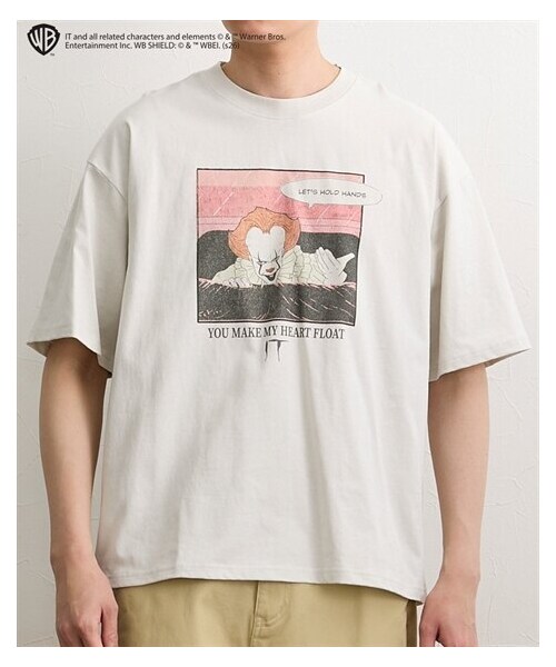 nissen（ニッセン）の「IT（イット）　綿１００％古着風半袖ムービープリントTシャツ（Tシャツ/カットソー・メンズ・27アイボリー/48スミクロ・M/L/LL）」の7枚目の写真
