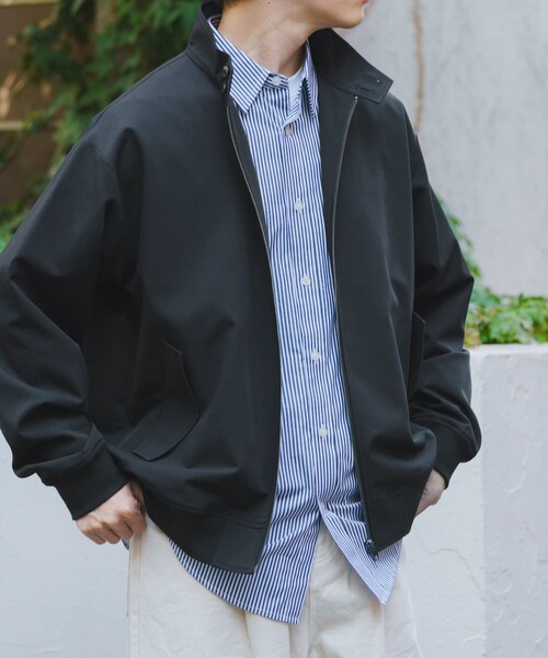 ITEMS URBANRESEARCH（アイテムズ アーバンリサーチ）の「TRストレッチ ハリントンジャケット（ブルゾン・メンズ・BLK/GRY/BEG・M/L）」の5枚目の写真