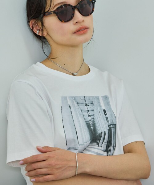 ROPE'（ロペ）の「プリントＴシャツ/イージーケア（Tシャツ/カットソー・レディース・ホワイト/ホワイト系・F）」の7枚目の写真