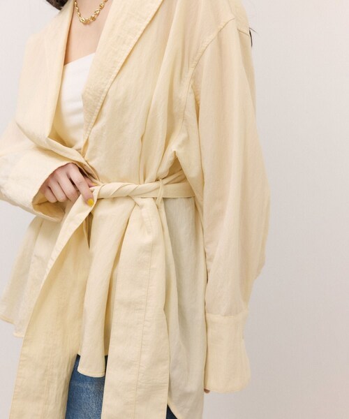 ADAM ET ROPE'（アダムエロペ）の「【一部WEB限定カラー】シャツジャケット（テーラードジャケット・レディース・ブラック/オフホワイト/ダークブラウン・36/38）」の15枚目の写真