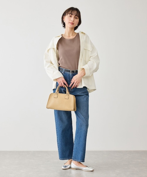 ROPE' PICNIC（ロペピクニック）の「シアードッキングリブタンクトップ（タンクトップ・レディース・ブラック/ホワイト/ブラウン・F）」の18枚目の写真