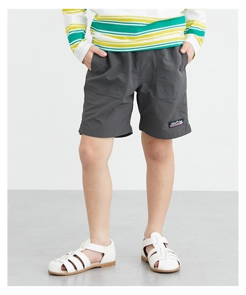 nissen（ニッセン）の「速乾・水陸両用ナイロンワッシャーショートパンツ（男の子・女の子)（パンツ・キッズ・ブラック/パープル/オレンジ/ターコイズブルー/ブルー/チャコールグレー・110/120/130/140/150/160）」の14枚目の写真