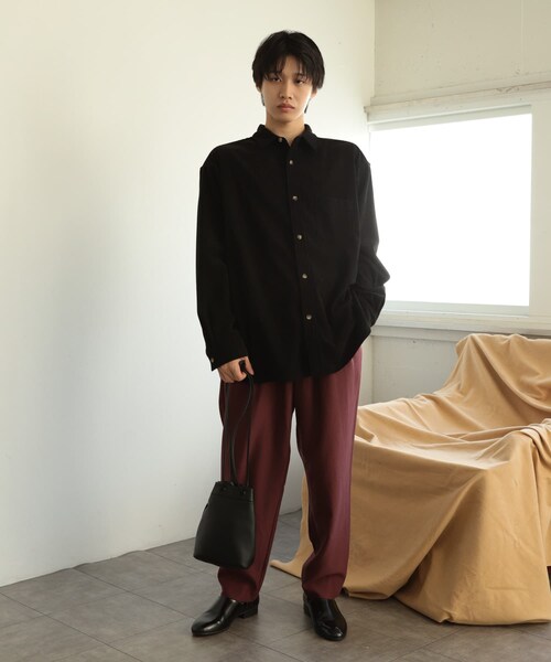 SENSE OF PLACE by URBAN RESEARCH（センスオブプレイスバイアーバンリサーチ）の「コーデュロイルーズシャツ（シャツ/ブラウス・メンズ・IVORY/BLACK/BLUE/L.KHAKI・M/L）」の20枚目の写真