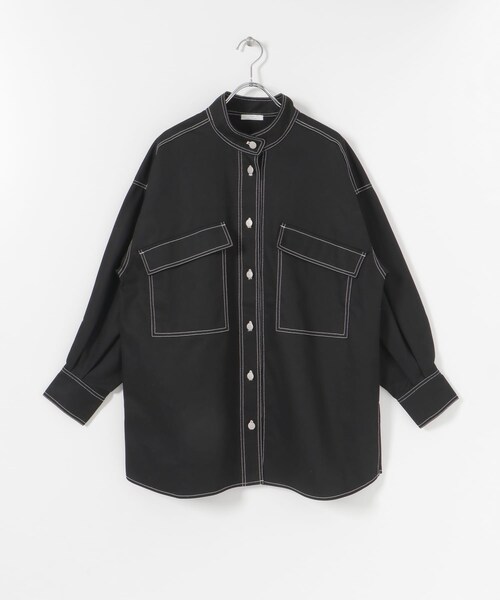 ITEMS URBANRESEARCH（アイテムズ アーバンリサーチ）の「ステッチオーバージャケット（カバーオール・レディース・BEG/BLK・FREE）」の17枚目の写真
