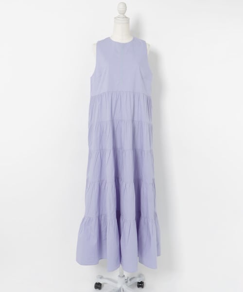 THE GOODLAND MARKET（ザグッドランドマーケット）の「FANAKA　Poplin tiered dress（ワンピース・レディース・58BRN/BLACK/024BLU・FREE）」の3枚目の写真