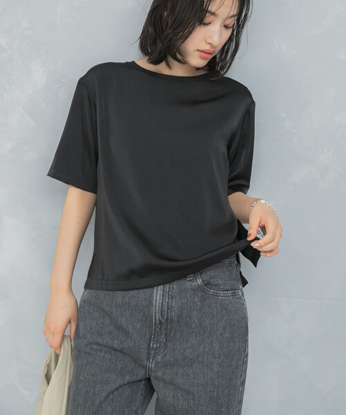 URBAN RESEARCH ROSSO（アーバンリサーチロッソ）の「UVカットサテンブラウス（Tシャツ/カットソー・レディース・MAUVEPINK/BLACK/OFF 1・Free）」の13枚目の写真