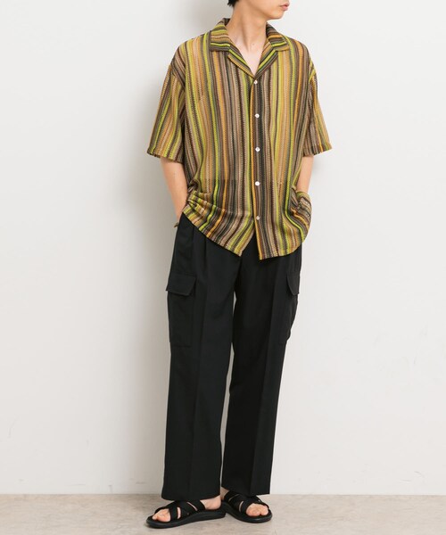 SENSE OF PLACE by URBAN RESEARCH(センスオブプレイスバイアーバンリサーチ)の「テックセンタープレスカーゴスラックス(その他パンツ・メンズ・BLACK/KHAKI・M/L)」の8枚目の写真