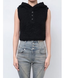 EMODA | シャギーフードニットタンクトップ(ニット/セーター)