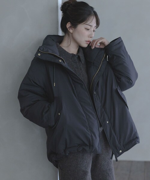 URBAN RESEARCH Sonny Label（アーバンリサーチサニーレーベル）の「撥水2WAYフーディスタンドダウンコート（その他アウター・レディース・アイボリー/ブラック/ブラウン・Free）」の2枚目の写真
