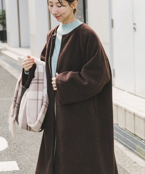 ITEMS URBANRESEARCH（アイテムズ アーバンリサーチ）の「シャーベットカラーコート（テーラードジャケット・レディース・MNT/CREAM/CHOCO・Free）」の16枚目の写真