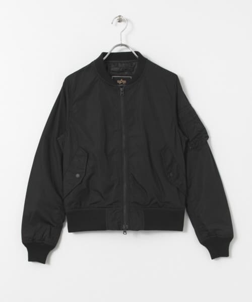 URBAN RESEARCH（アーバンリサーチ）の「ALPHA INDUSTRIES×URBAN RESEARCH iD　別注MA-1 ジャケット（ミリタリージャケット・レディース・BLACK/KHAKI/L.GREY・XS）」の4枚目の写真