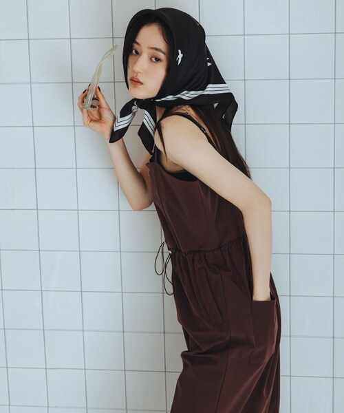 SENSE OF PLACE by URBAN RESEARCH(センスオブプレイスバイアーバンリサーチ)の「撥水UVカットウエストドローオールインワン(サロペット/オーバーオール・レディース・BROWN/BLACK/BEIGE・S/M)」の22枚目の写真