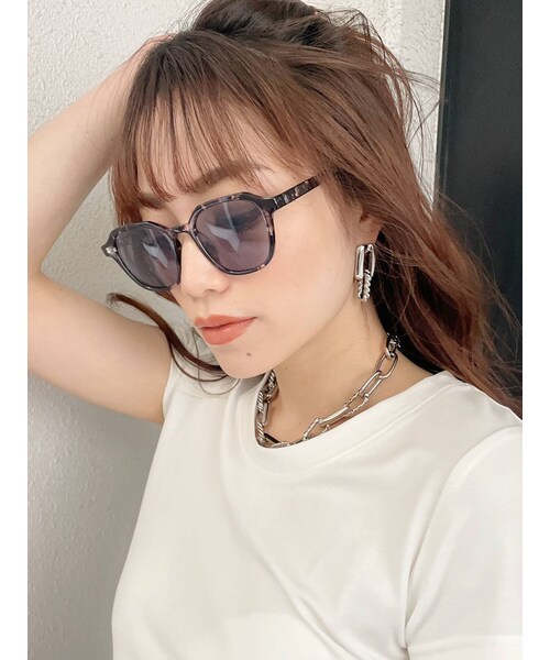 GYDA（ジェイダ）の「ANGULARデザインサングラス（サングラス・レディース・ブラック/ミックス・F）」の3枚目の写真
