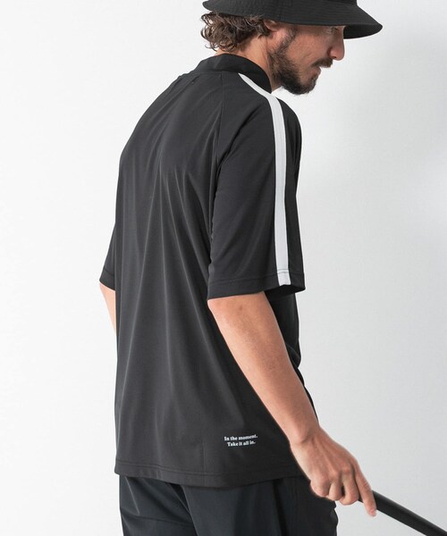 URBAN RESEARCH Sonny Label（アーバンリサーチサニーレーベル）の「OOPS　吸水速乾ラインモックネックTシャツ（Tシャツ/カットソー・メンズ・OFF/BLACK/DARK NAVY・M/L/XL）」の13枚目の写真