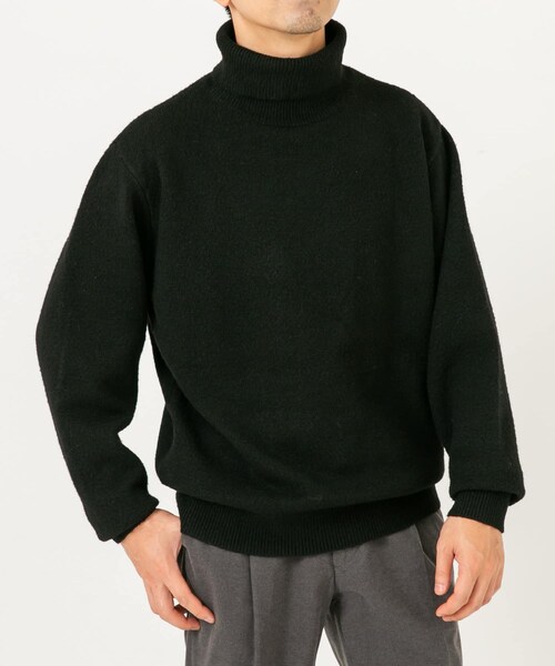 URBAN RESEARCH ROSSO（アーバンリサーチロッソ）の「ブークレストレッチタートルニット（ニット/セーター・メンズ・GREIGE/GRAY/KHAKI/BLACK/BLUE・S/M/L/XL）」の8枚目の写真