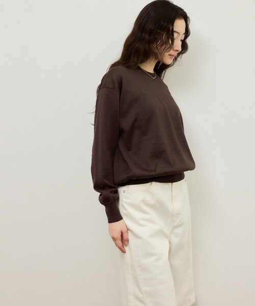 ADAM ET ROPE'(アダムエロペ)の「【BATONER for ADAM ET ROPE'】別注CHOMA CREW NECK(Tシャツ/カットソー・レディース・ブラウン/ピンク系・2)」の11枚目の写真