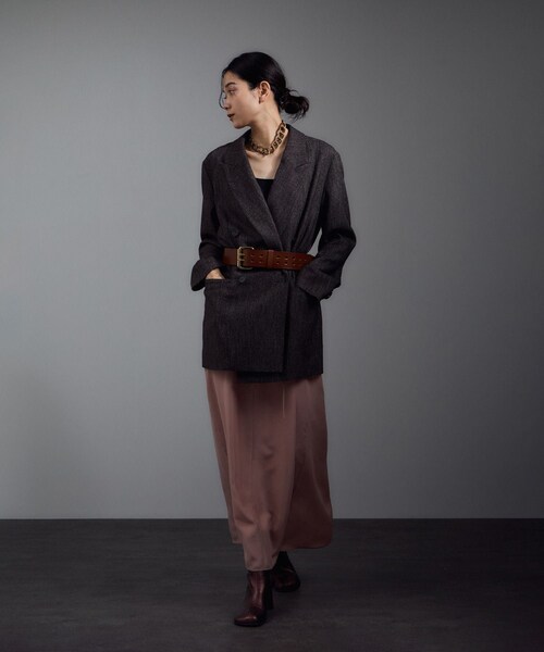 ADAM ET ROPE'（アダムエロペ）の「【TORY LEATHER（トリーレザー）】Wide Tongue Belt/ベルト（ベルト・レディース・ブラウン・F）」の3枚目の写真