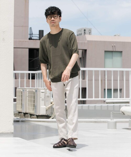URBAN RESEARCH ROSSO（アーバンリサーチロッソ）の「『UR TECH』AIRDRY半袖クルーニット（ニット/セーター・メンズ・CHARCOAL/NAVY/ICE GRAY/KHAKI・M/L/XL）」の22枚目の写真