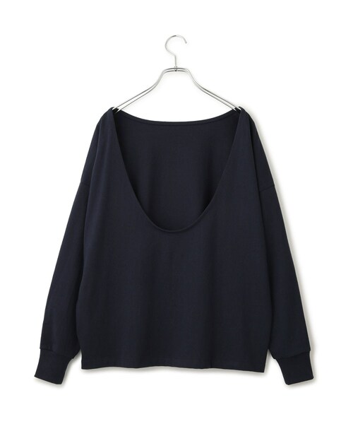 ADAM ET ROPE'(アダムエロペ)の「【ONIT(オニット)】SUPER AMERICAN DRYCOTTON BACKOPEN LONGSLEEVE T(Tシャツ/カットソー・レディース・ホワイト/ネイビー・1)」の16枚目の写真
