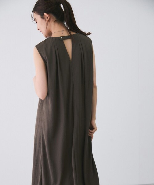 Jayro（ジャイロ）の「リネンライクカノコワンピース（ワンピース・レディース・ブラック/カーキ/ブルー系・M）」の12枚目の写真